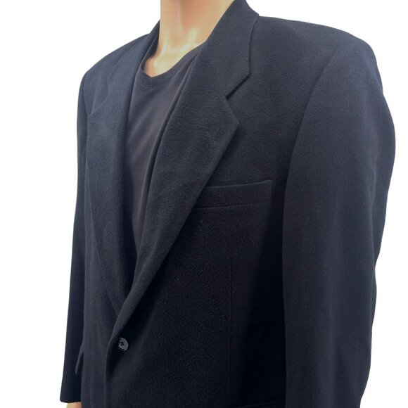 Fioravanti Couture Black Cashmere Blazer Jacket 100% Cashmere Made In USA Mens - Picture 1 of 10